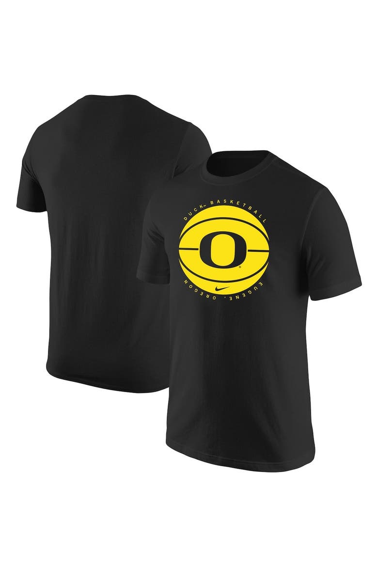 Men's Nike Black Oregon Ducks Basketball Logo T-Shirt, Main, color, Black