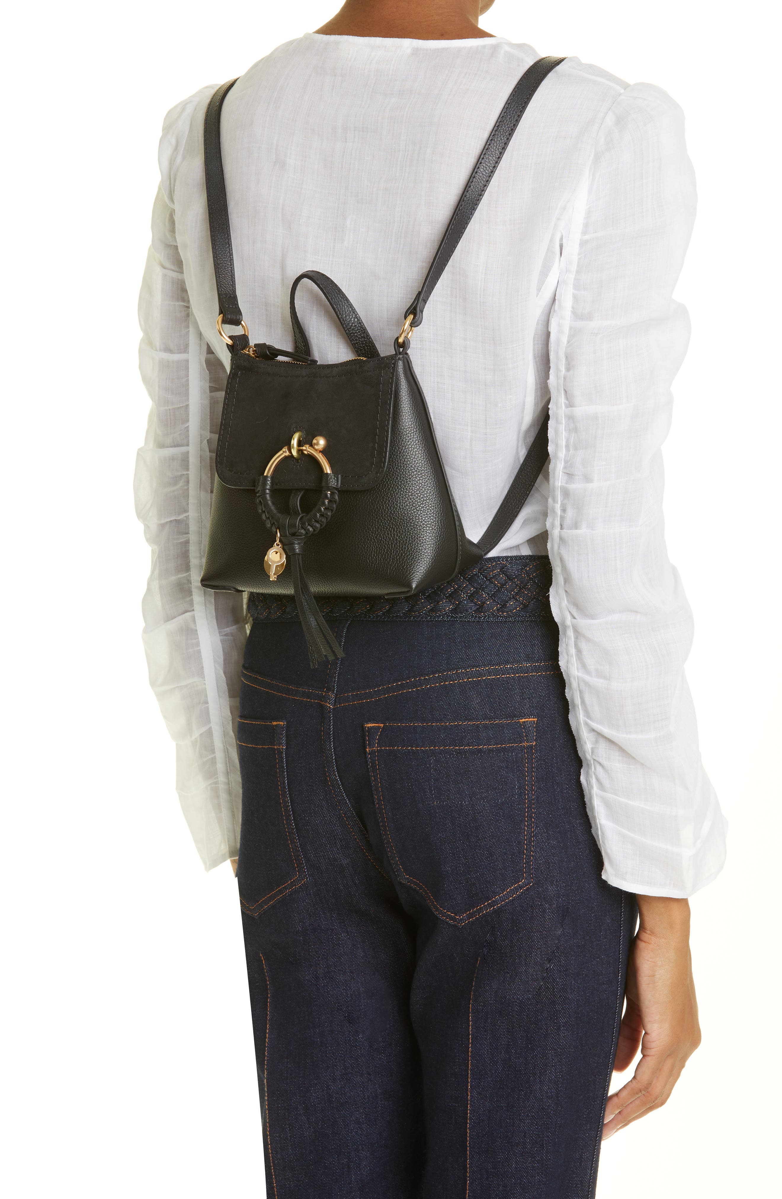 See by Chloé Joan Leather Backpack, Alternate, color, 