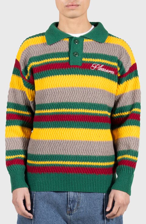 Cooper Stripe Polo Sweater