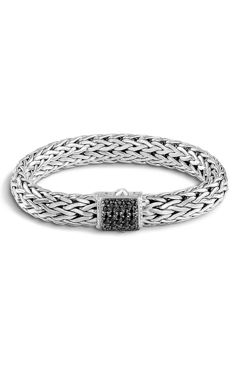 John Hardy Icon Bracelet, Sterling Silver, Pavé, 10.5mm, Main, color,