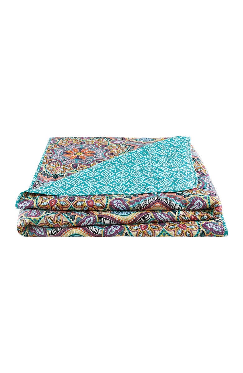 VCNY HOME Yara Reversible Medallion Quilt Set - Twin/TwinXL, Alternate, color, Aqua