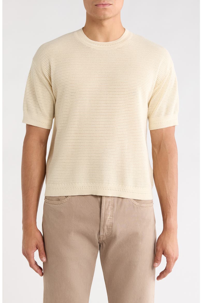 Zane Short Sleeve Crewneck Top, Main, color, SAND