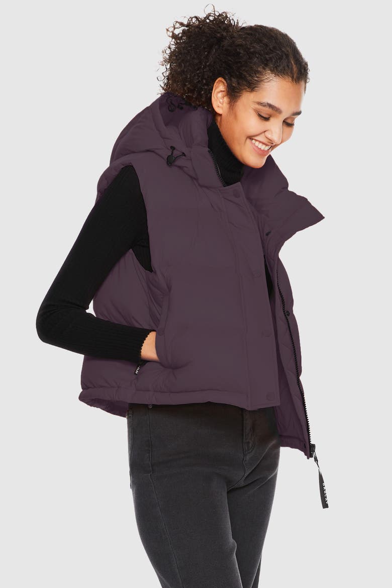 Puff-O® Down Puffer Vest, Alternate, color, Purple