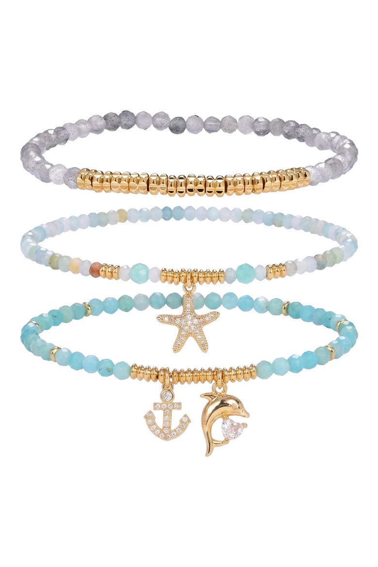 Aurelie 3-Piece Bracelet Set, Main, color, GOLD