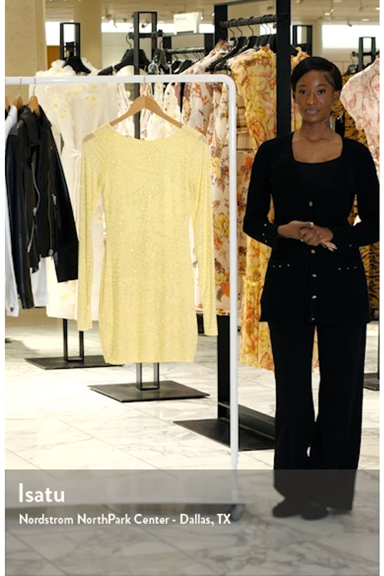 Tulah Butterfly Embellished Long Sleeve Body-Con Dress video