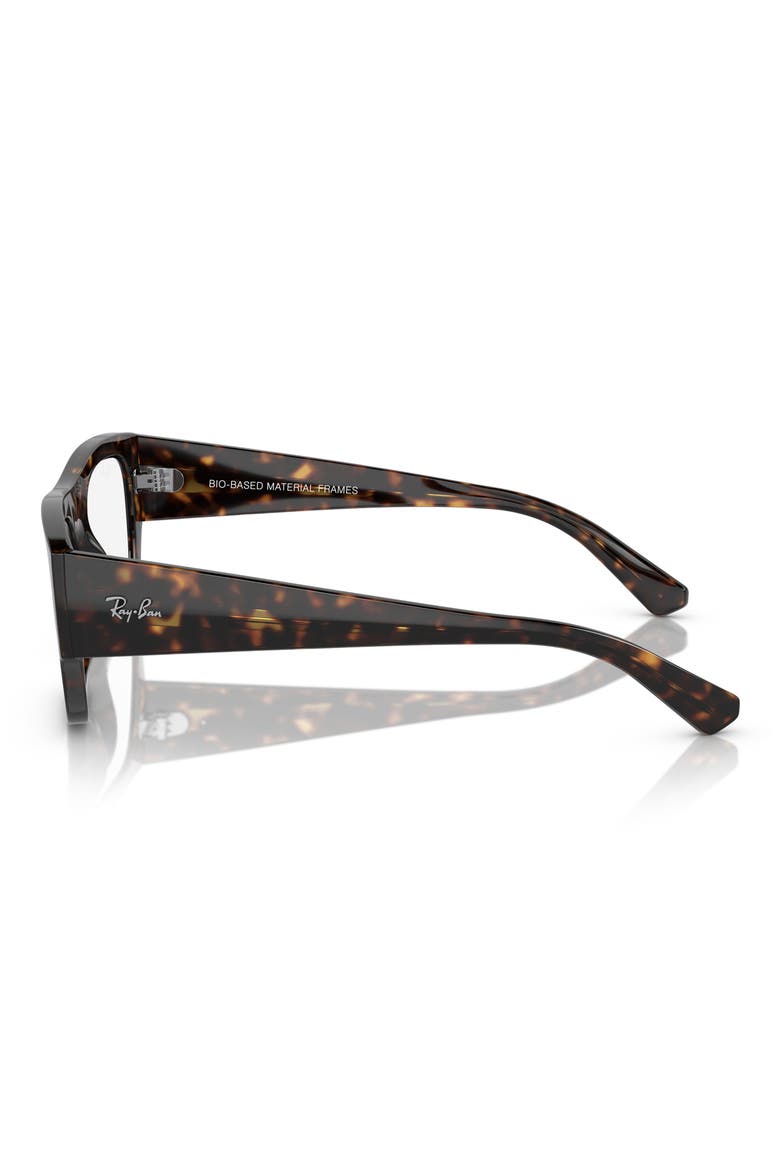 RX7218 52mm Rectangle Optical Glasses, Alternate, color, HAVANA