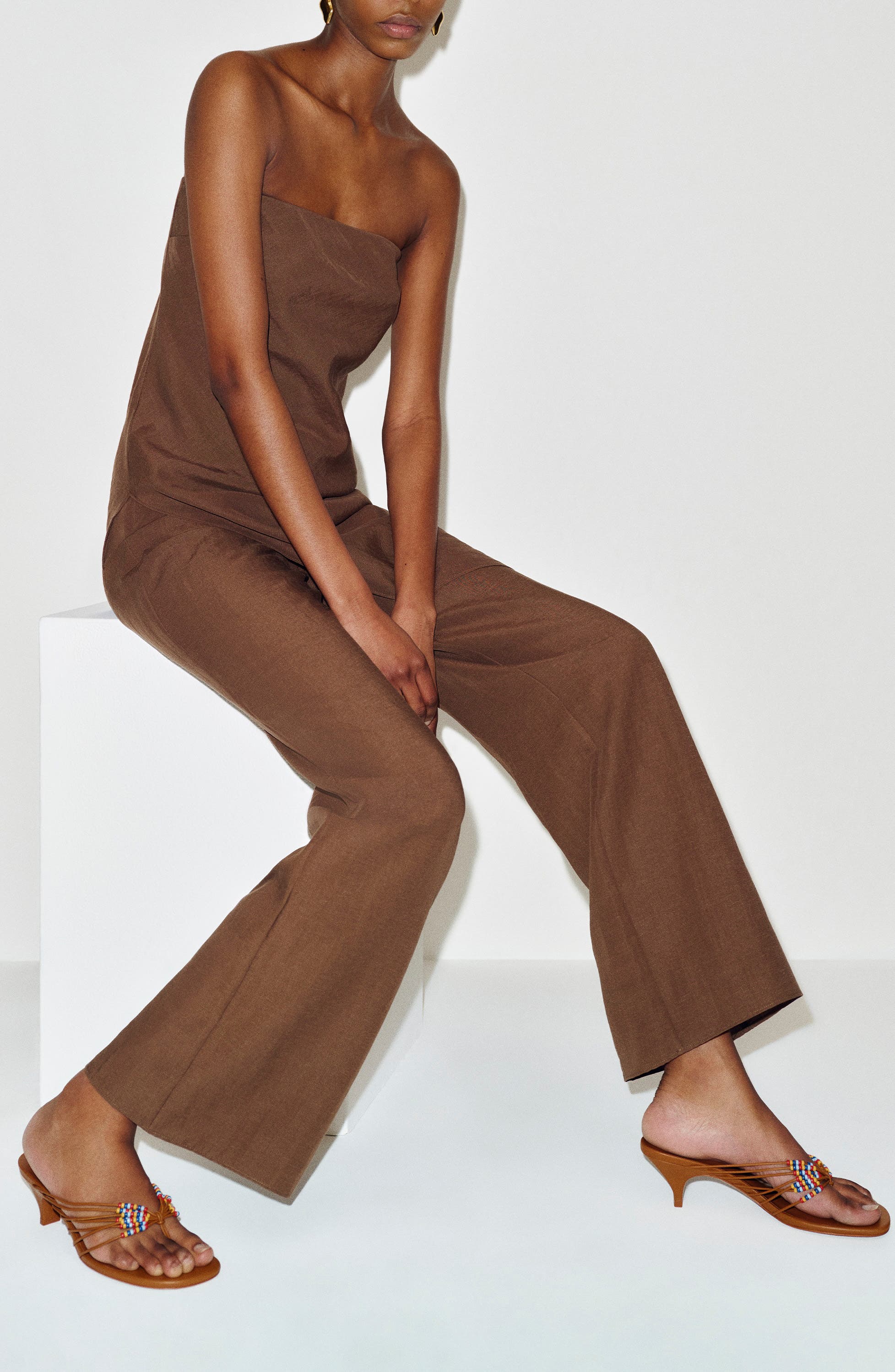 Jessica Thong Sandal, Alternate, color, RUM LEATHER