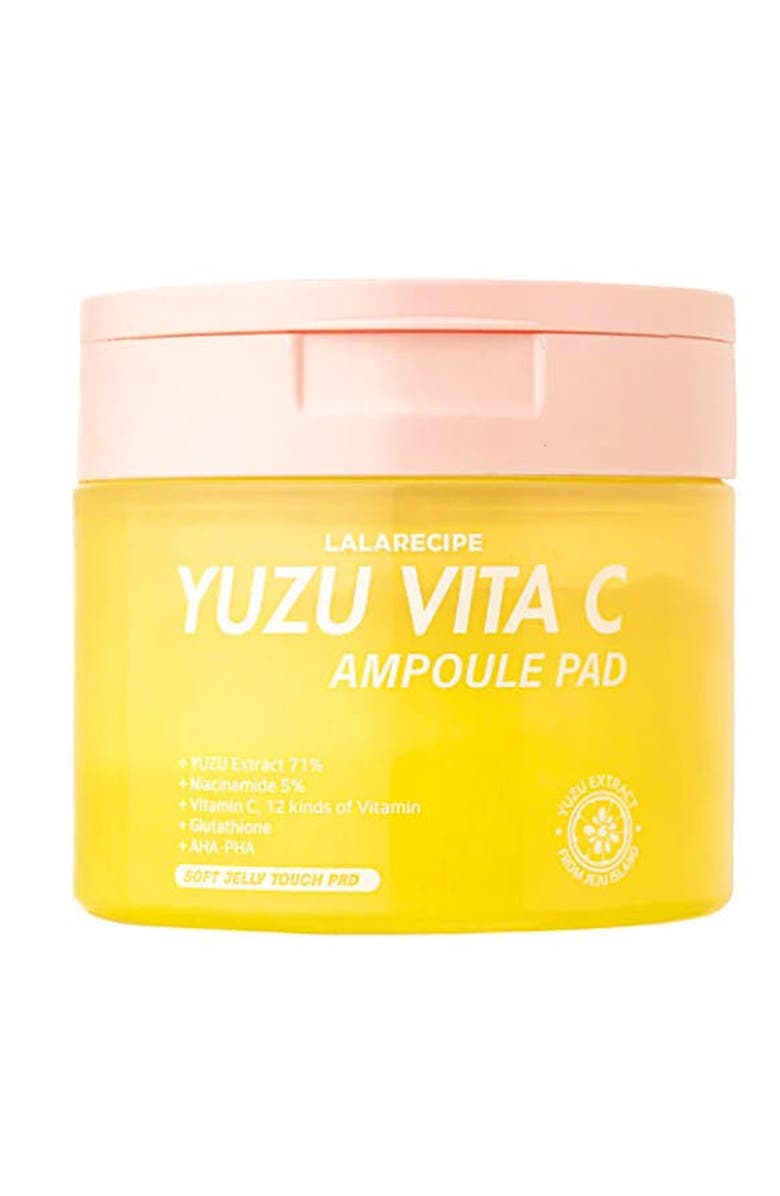LALA Recipe Yuzu Vita C Ampoule Soft Jelly Touch Pads - 80 pads, Main, color, Yellow