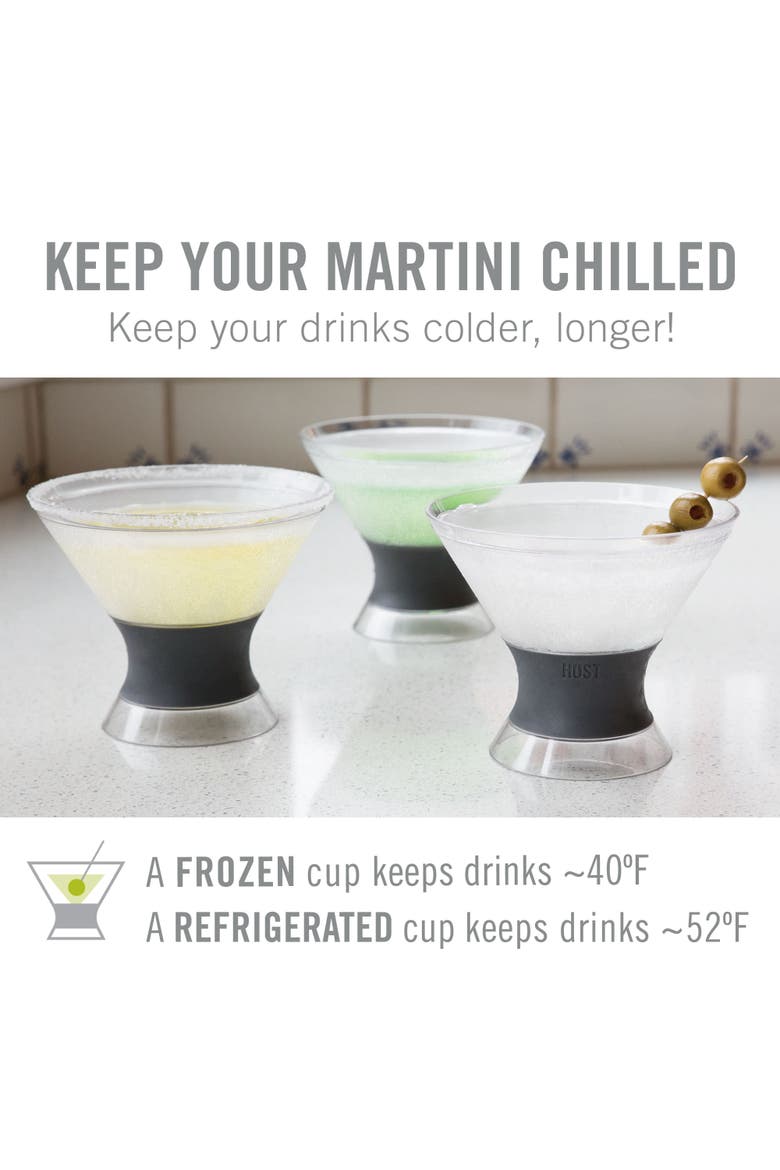 Martini FREEZE Cooling Cup Set of 2, Alternate, color, CLEAR