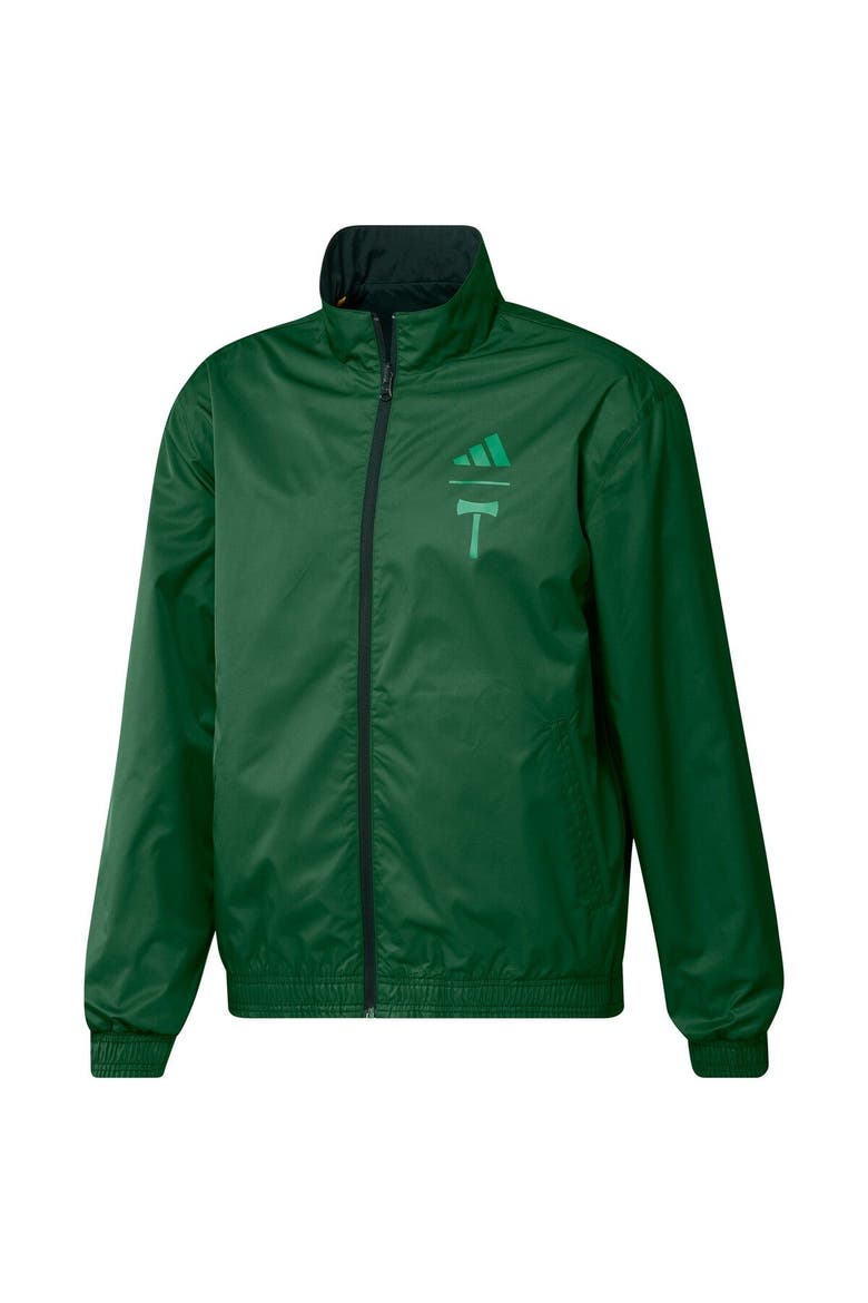 Men's adidas Green Portland Timbers 2023 On-Field Anthem Full-Zip Reversible Team Jacket, Alternate, color, Green