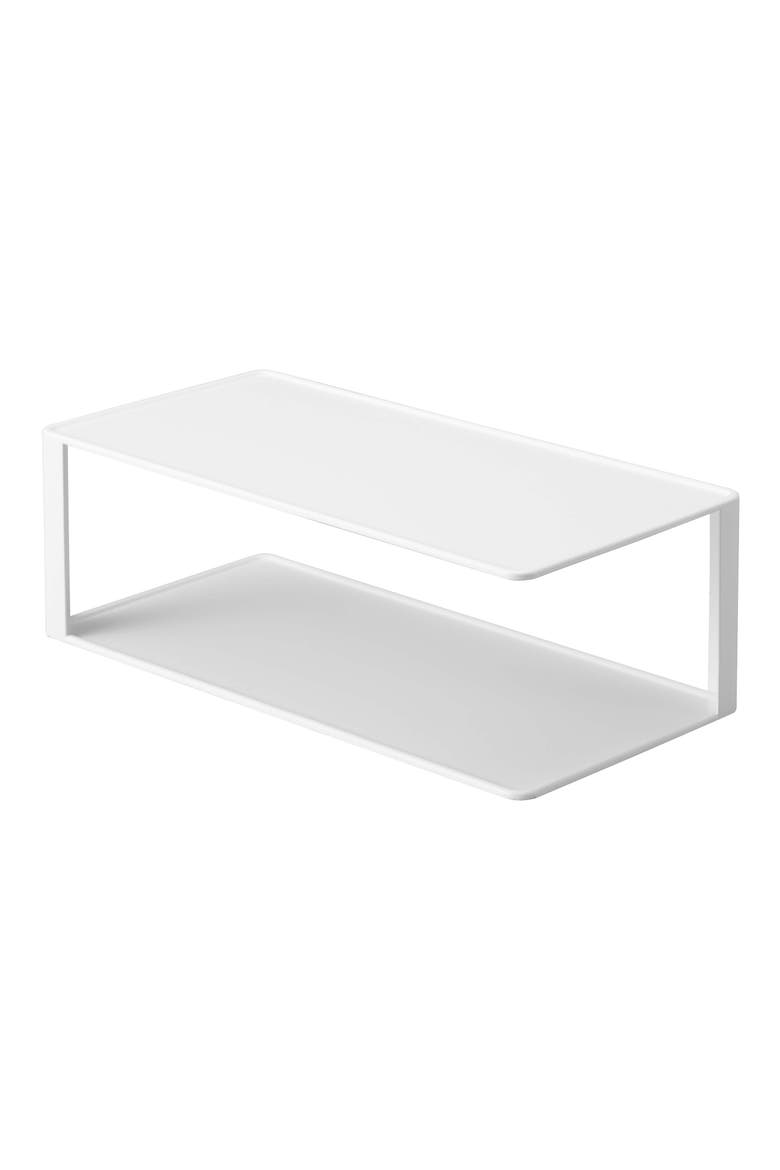 2-Tier Cabinet Organizer, Main, color, WHITE