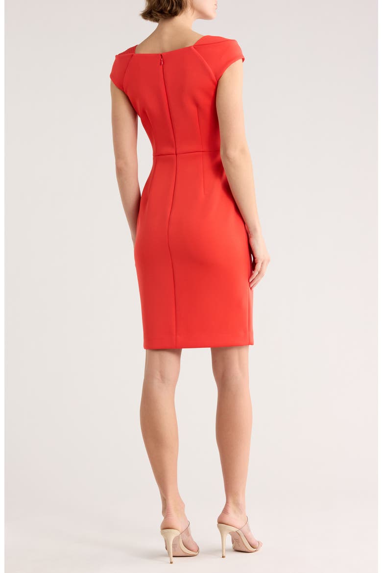 Cap Sleeve Sheath Dress, Alternate, color, GINGER