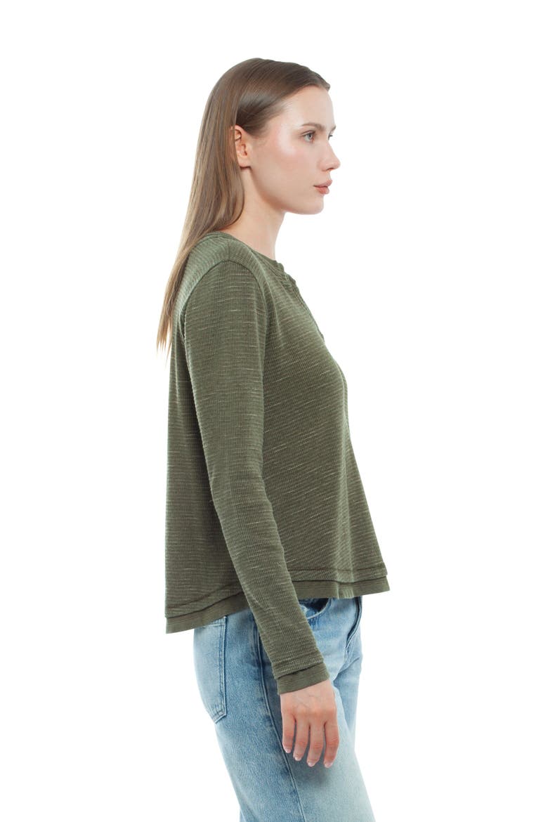 Long Sleeve Henley Mock Double Layer Tee, Alternate, color, Eggnogg