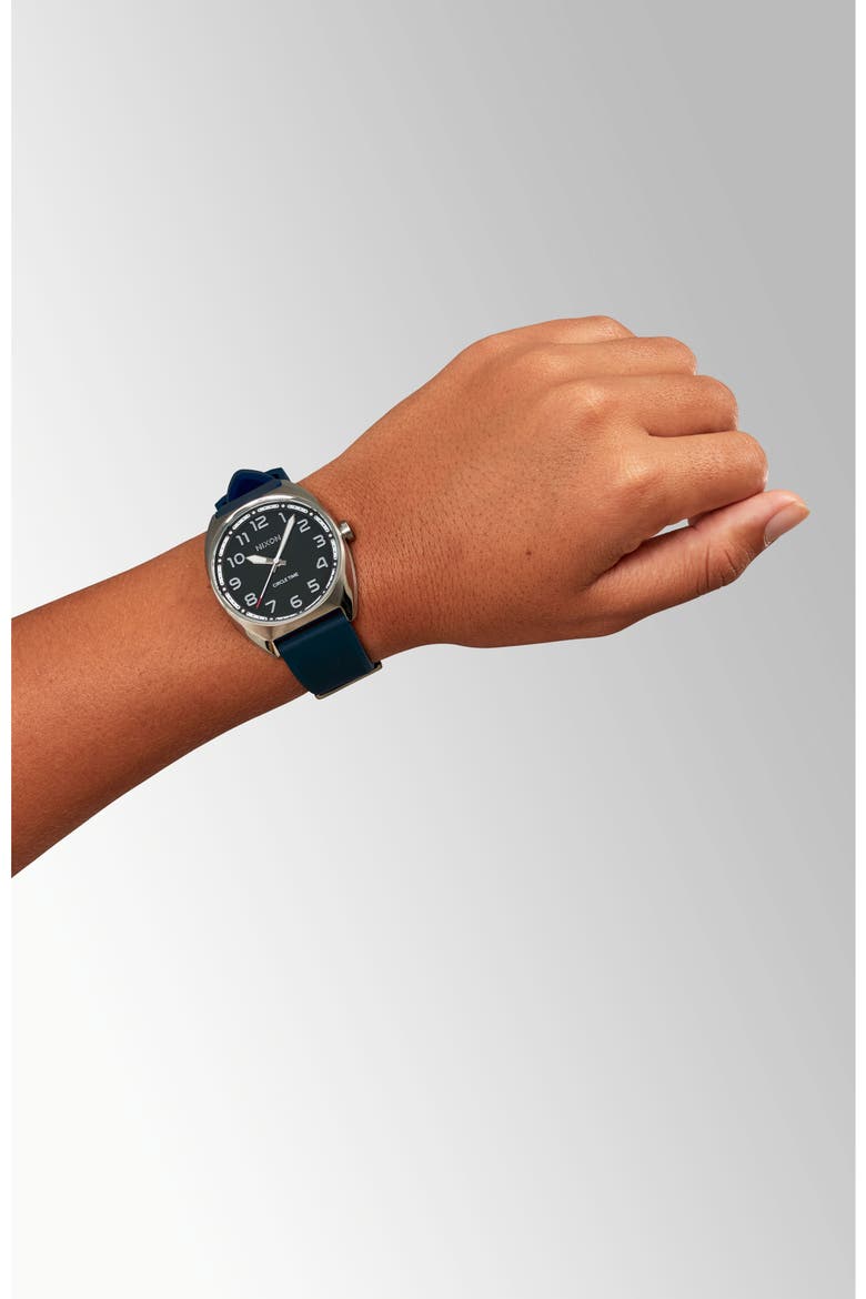 Mullet Silicone Strap Watch, Alternate, color, SILVER / TEAL