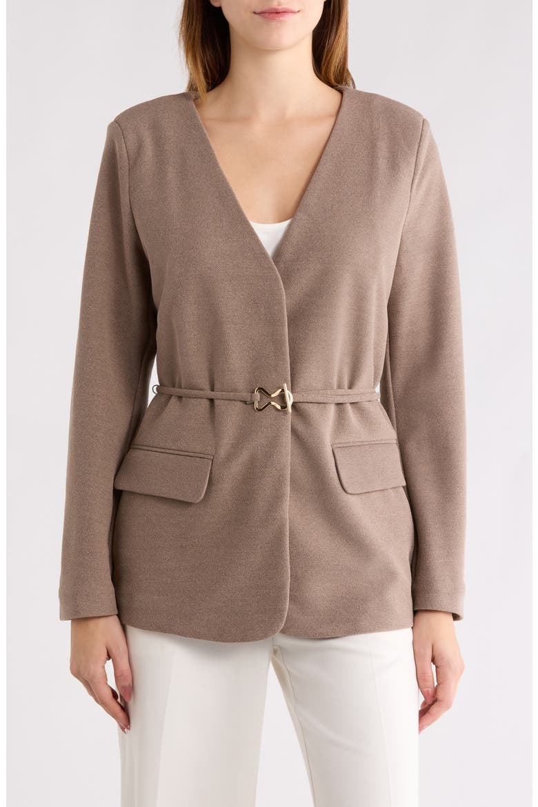 Belted Jacket, Main, color, BROWN