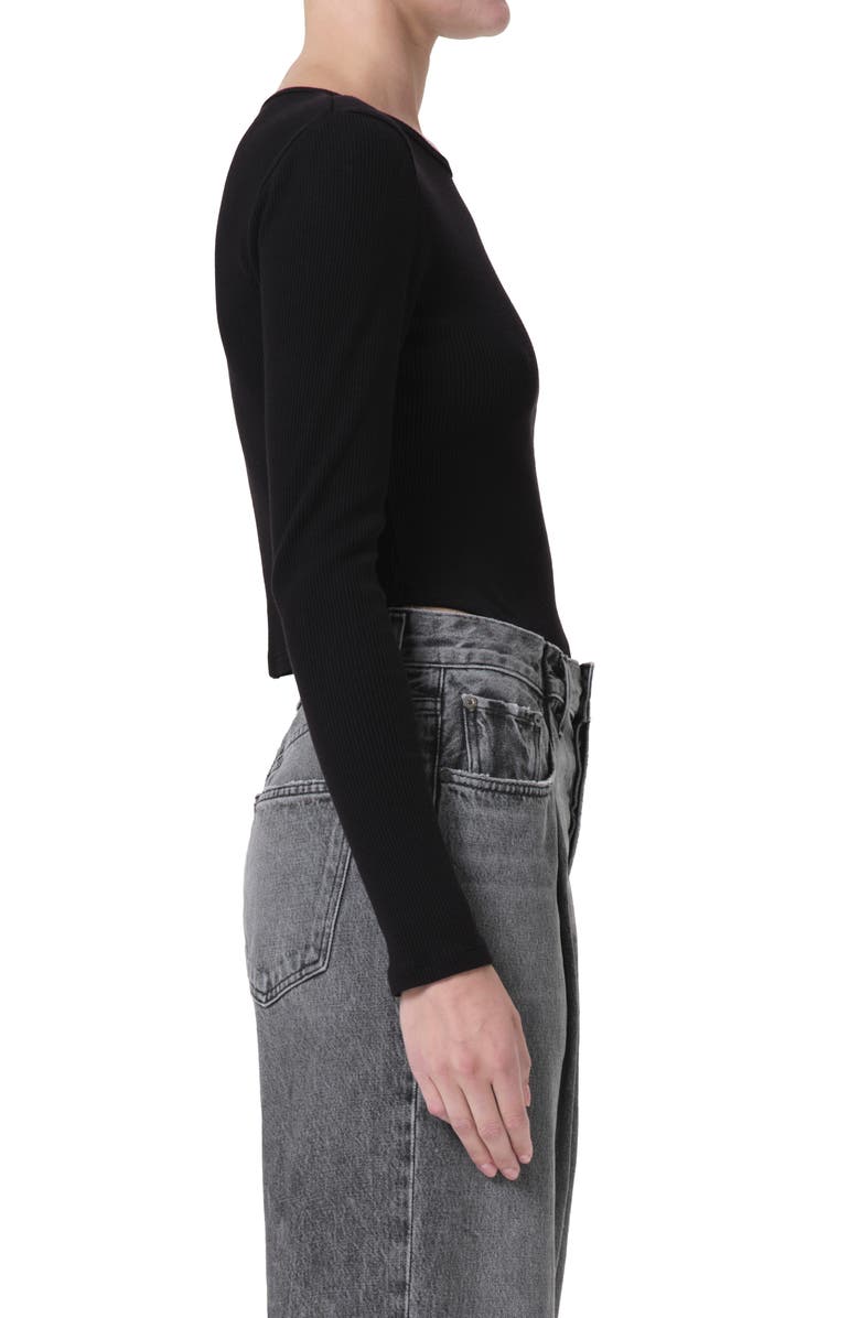 AGOLDE Nova Long Sleeve Crop Rib T-Shirt, Alternate, color, 
