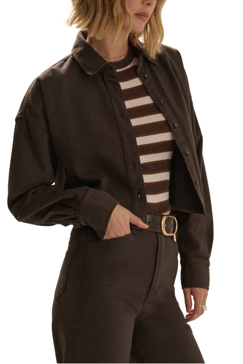 The Crop Ex-Boyfriend Shirt Jacket, Alternate, color, ESSPRESO