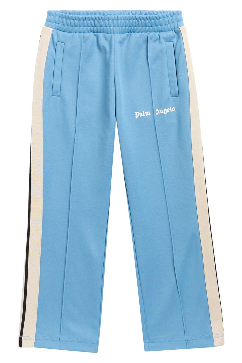 Kids' Track Pants, Main, color, DUSTY BLUE/ OFF WHITE