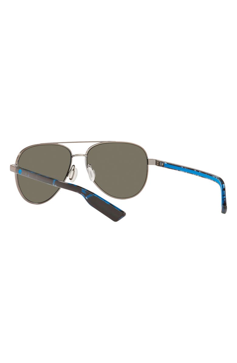 Costa Del Mar 57mm Peli Polarized Mirrored Pilot Sunglasses, Alternate, color, 