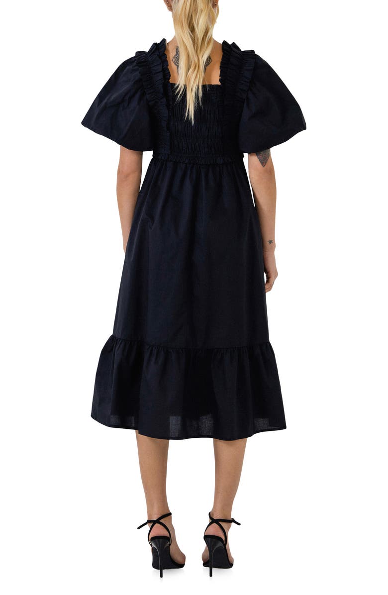 English Factory Ruffle Smocked Cotton Dress, Alternate, color,