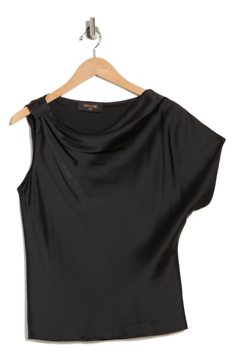 Asymmetric Satin Top