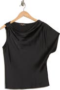Renee C Asymmetric Satin Top