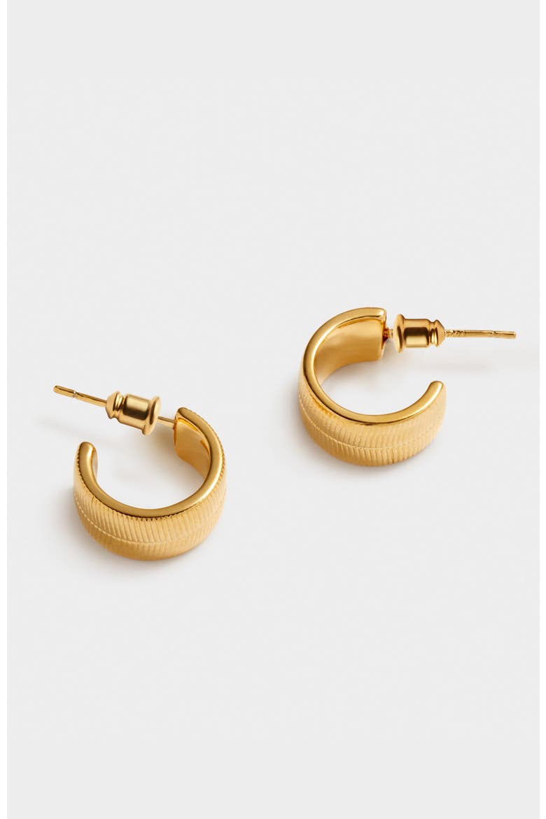 Ciana Snake Huggie Hoop Earrings, Alternate, color, Gold