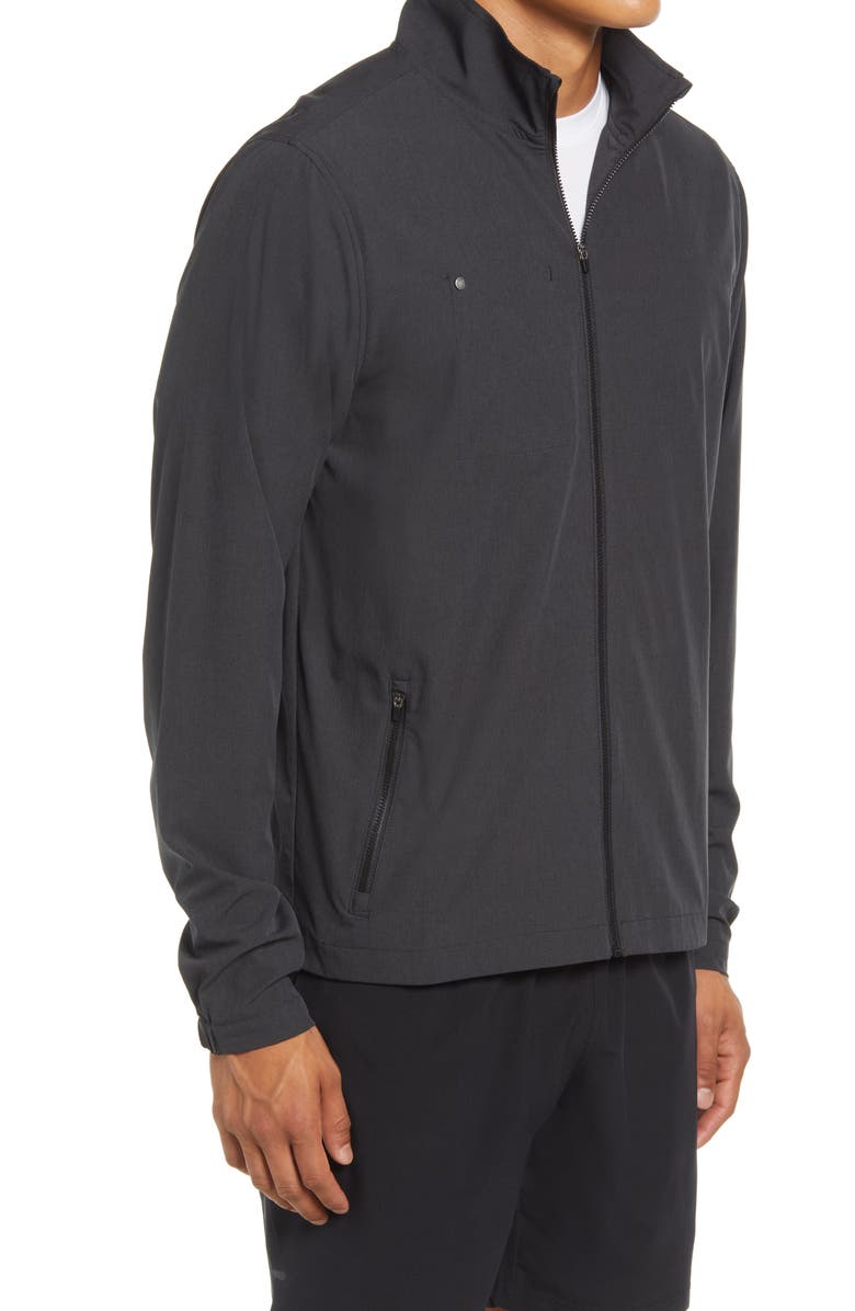 Vuori Venture Track Jacket, Alternate, color, Black Linen Texture