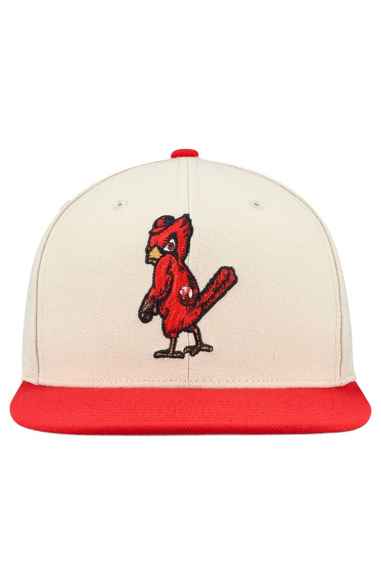 Mitchell & Ness Men's Mitchell & Ness Cream St. Louis Cardinals Cooperstown Collection Basic Flip Snapback Hat, Alternate, color, Cream