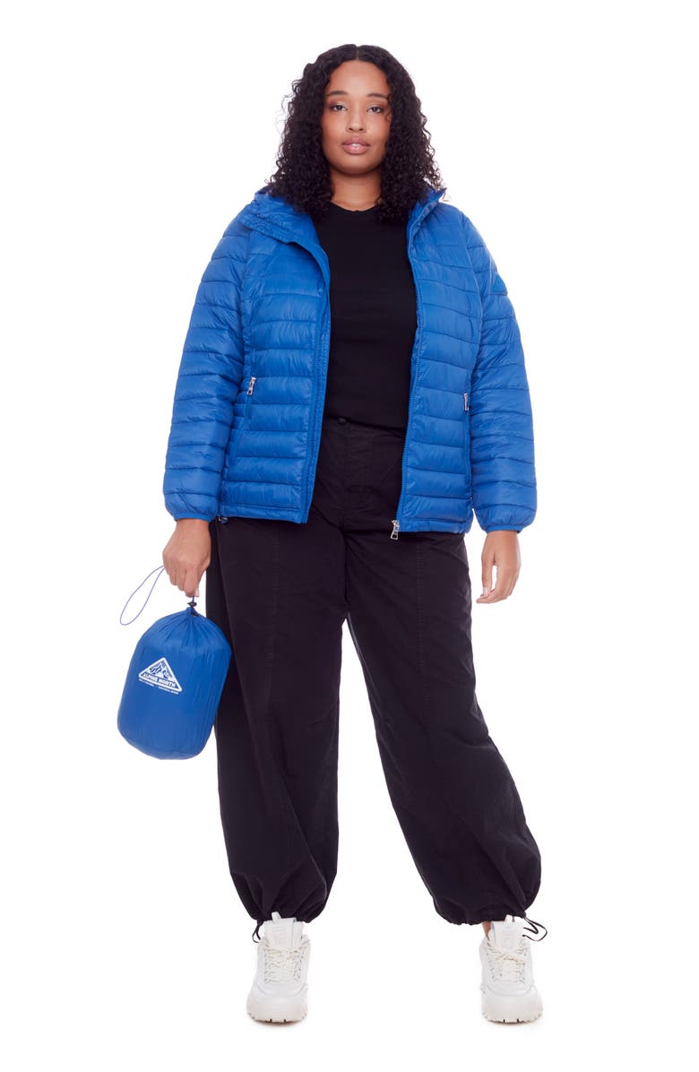 Alpine North YOHO PLUS SIZE - Vegan Down Lightweight Packable Puffer Jacket & Bag, Alternate, color, Cobalt