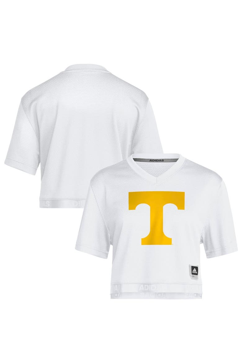 Women's adidas  White Tennessee Volunteers Cropped Fashion Jersey, Main, color, White