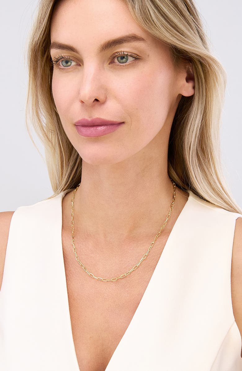 HAWLEY ST Diamond Cut Paper Clip Chain Necklace, Alternate, color, 