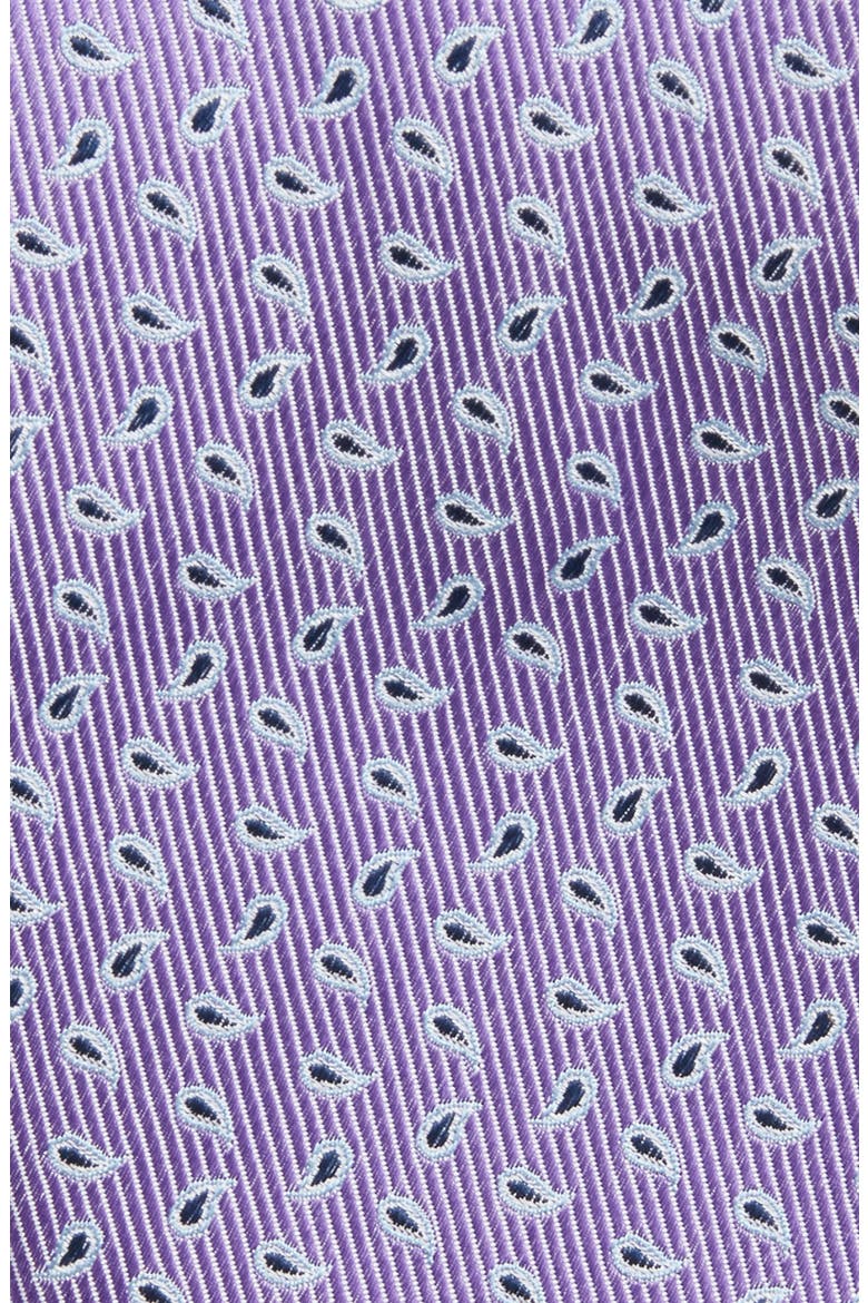 Paisley Silk Tie, Alternate, color, PURPLE