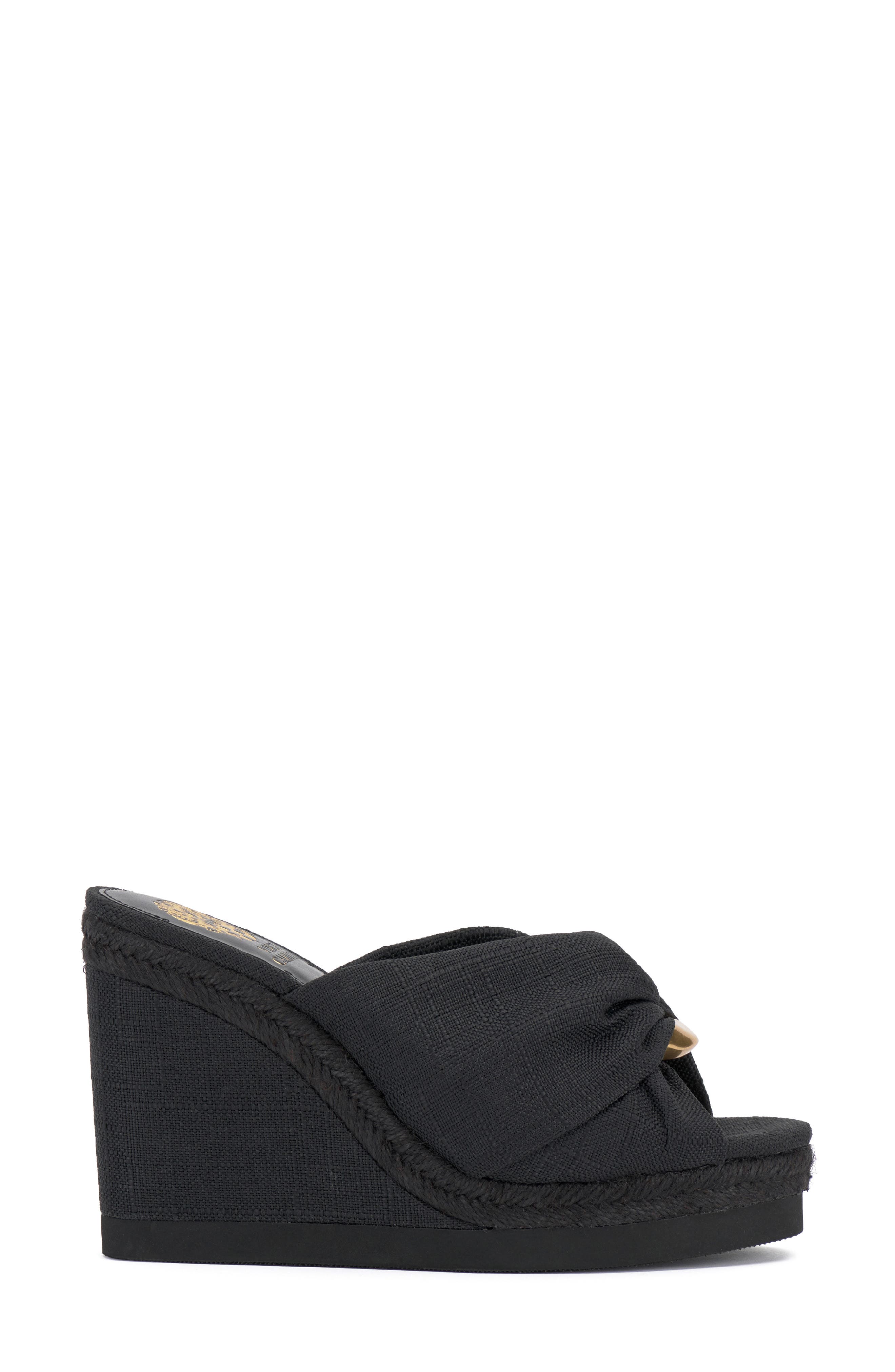 Vince Camuto Briana Platform Wedge Sandal, Alternate, color, Black