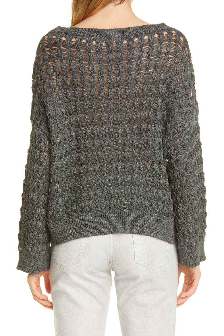 Cotton Blend Sweater, Alternate, color, GREEN