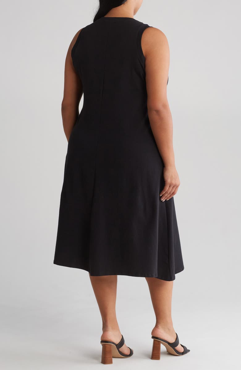 T Tahari Tank Midi Dress, Alternate, color, Black