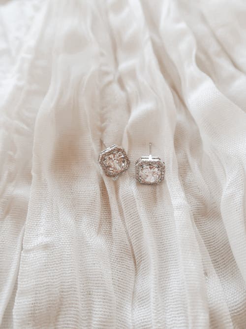 Untamed Petals Adriana Crystal Stud Earrings In Metallic