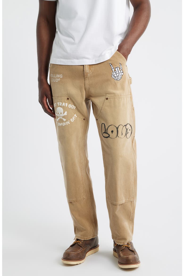 Notebook Cotton Blend Work Pants, Main, color, TAN