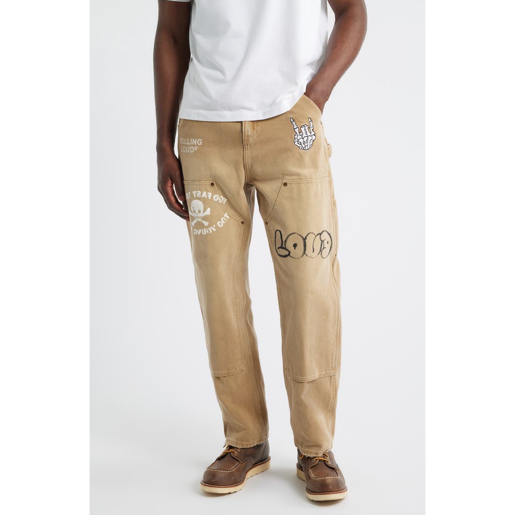 Rolling Loud Notebook Cotton Blend Work Pants In Multi