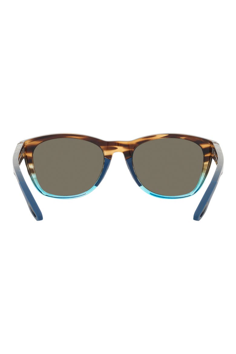 Aleta 54mm Mirrored Polarized Round Sunglasses, Alternate, color, BLUE MIRROR
