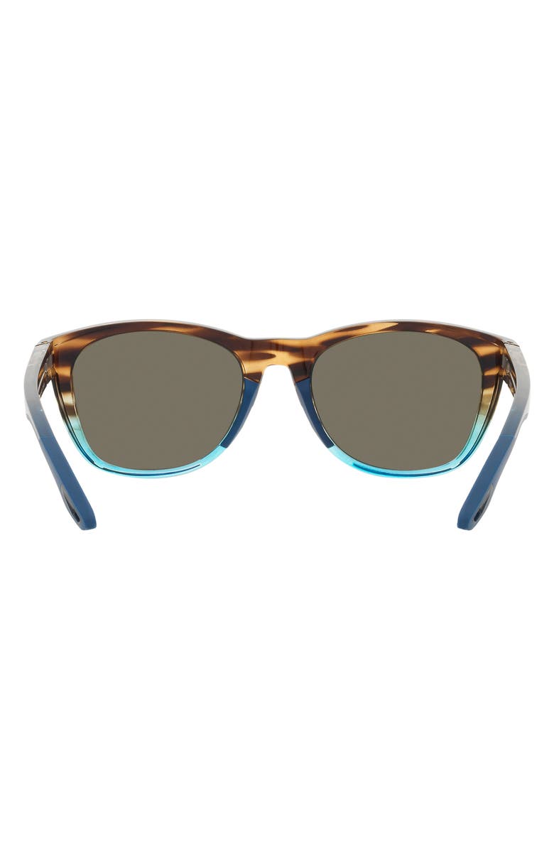 Costa Del Mar Aleta 54mm Mirrored Polarized Round Sunglasses, Alternate, color, Blue Mirror