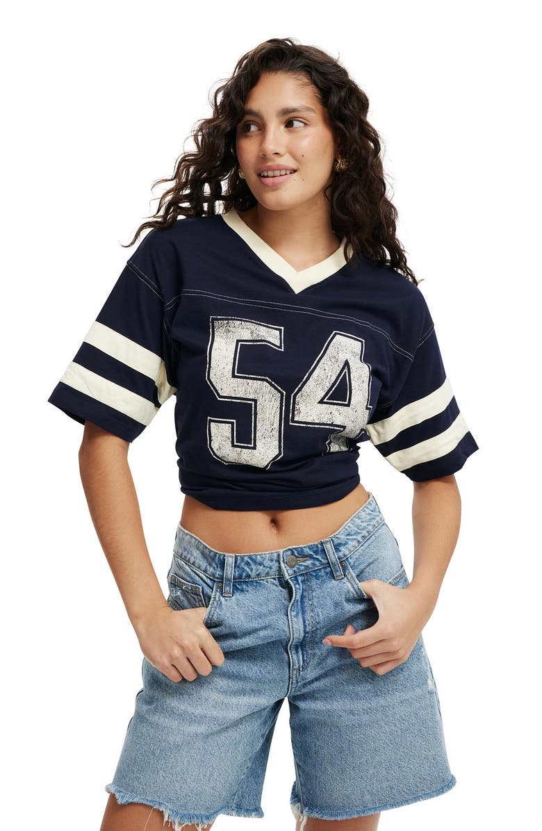 Cotton On Women's V Neck Oversized Graphic Tee, Main, color, Winter Night 54