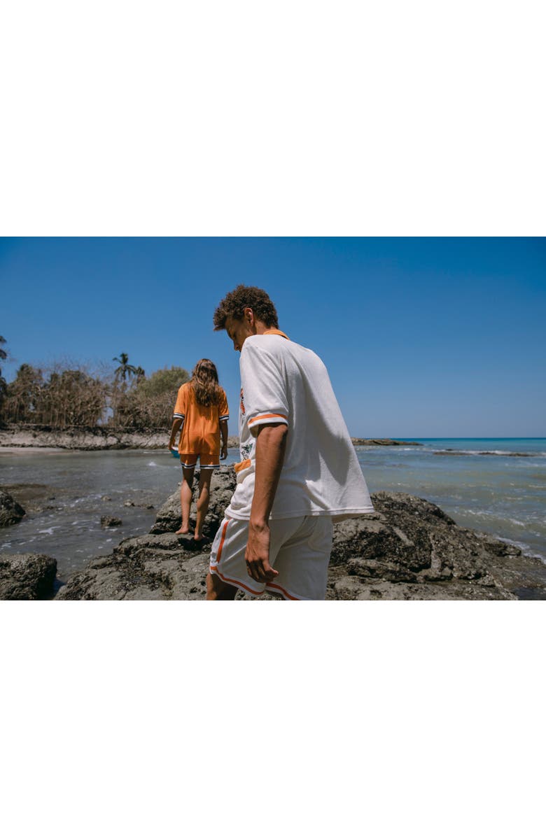 Tombolo 'Crouching Tiger, Hidden Beverage' Cabana Shorts, Alternate, color, Beige/Orange