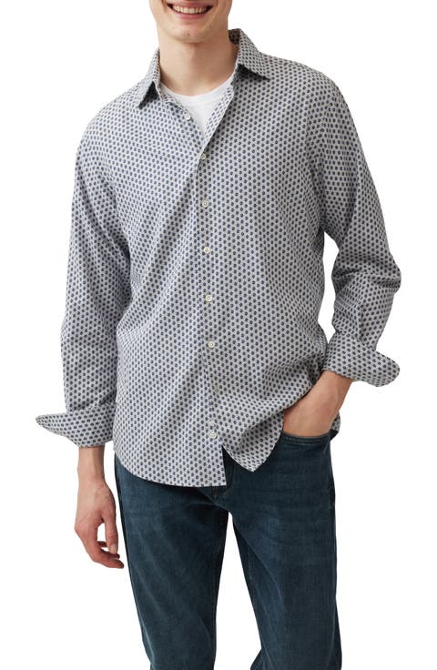 Lockington Microprint Flannel Button-Up Shirt