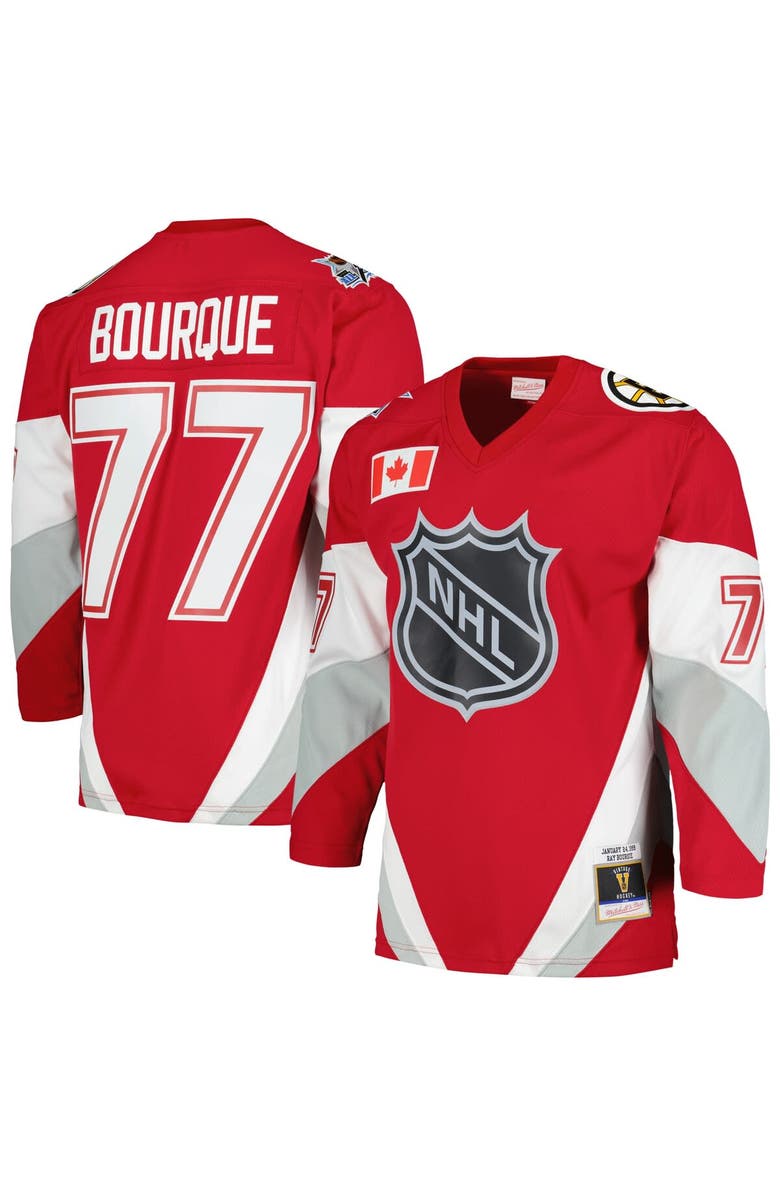 Mitchell & Ness Men's Mitchell & Ness Ray Bourque Scarlet  1999 NHL All-Star Game Blue Line Player Jersey, Main, color, 
