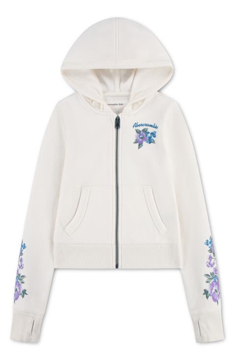 Kids' Floral Full Zip Hoodie