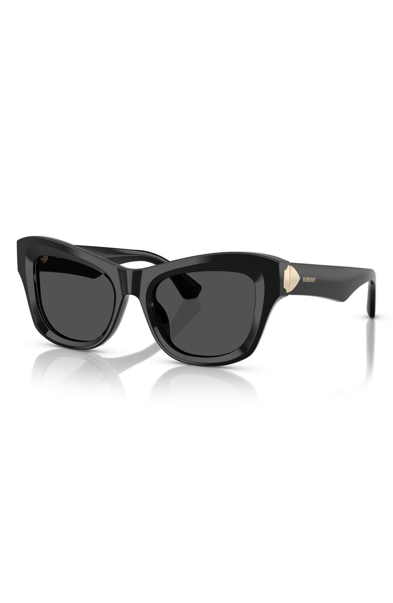 Burberry 51mm Cat Eye Sunglasses, Alternate, color, Black