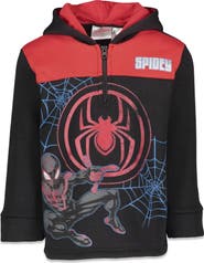 Marvel Spider-man Fleece Quarter-zip Hoodie