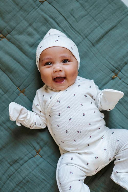 Ely's & Co. Baby Cotton Ribbed Zipper Footie In Ivory/plum Berry
