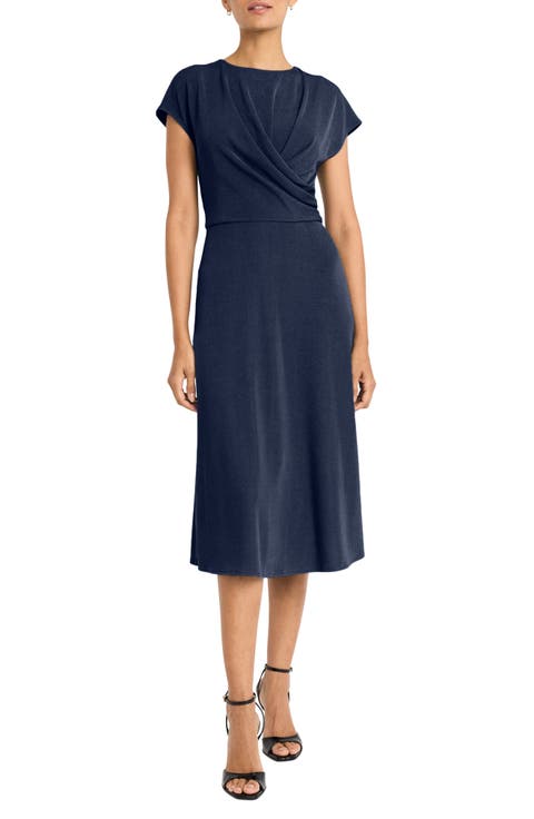 Fit and flare midi wool dress women 5457 Fit and flare midi wool dress women 5457